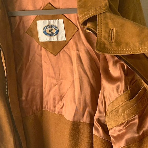 Rare Harbour Club Vintage Genuine Suede Leather Jacket - Picture 1 of 6